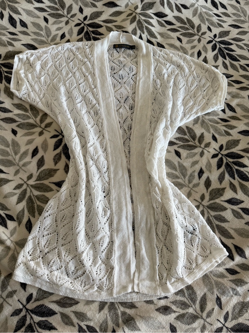 Outback Red White Open-Knit Women's Cardigan